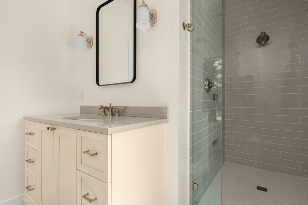 Bathroom sink and shower done by Roby Services