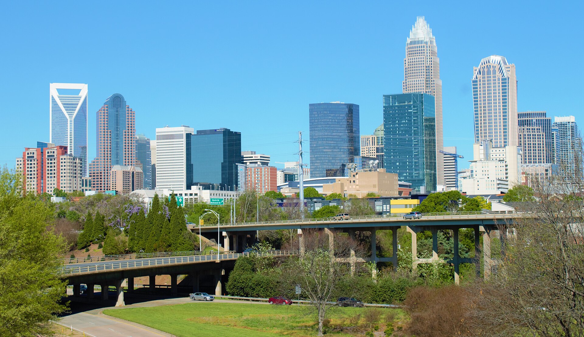 Skyline of Charlotte in Roby Services electrical and HVAC service coverage area